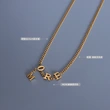 18K Gold Plated Fashion 5mm Cuban Chain Letter Neckalce
