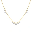 Fashion Beaded Chain Diamond Stone Steel Necklace