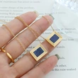 DIY Imitation Stone Gold Plated Geometry Pendant Necklace