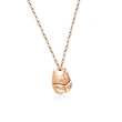 Cable Chain Lucky Fortune Cat Gold Plated Pendant Necklace