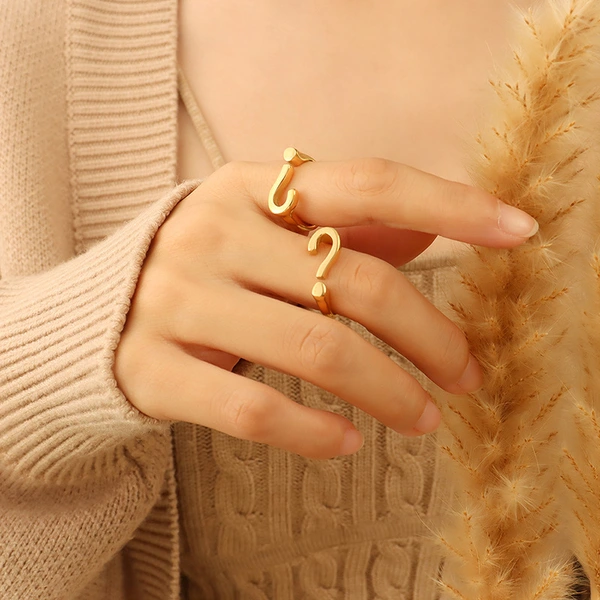 Fashion Jewerly Women Gold Color Symbol Ring