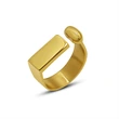 18K Yellow Gold Open Style Ring Women Jewelry