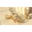 18K gold plated open adjustable snake shape ring