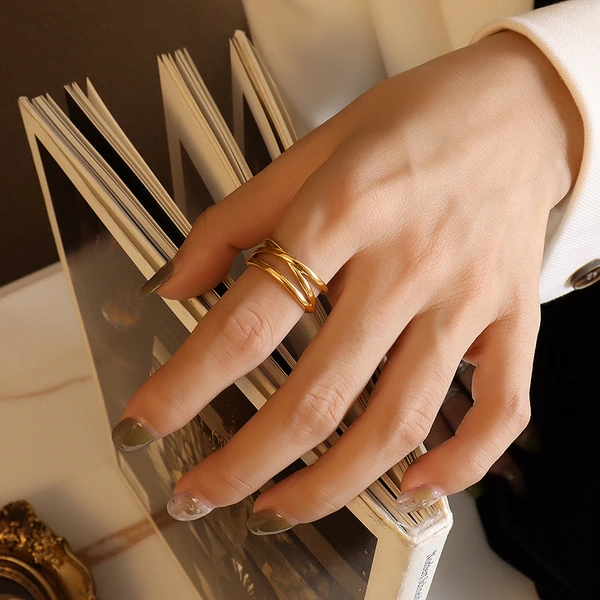 Women Open Ring Design Fashion Line Ring