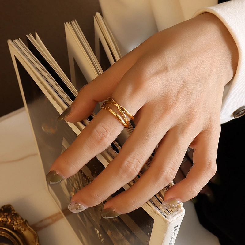 Women Open Ring Design Fashion Line Ring