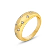 18K Gold Plated Stainless Steel Star Zircon Finger Rings