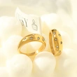 18K Gold Plated Stainless Steel Star Zircon Finger Rings