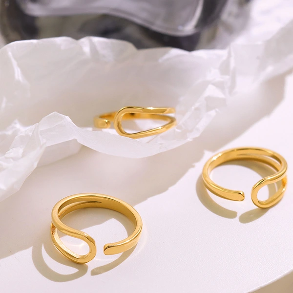 18K PVD Gold Hypoallergenic Women Gold Ring