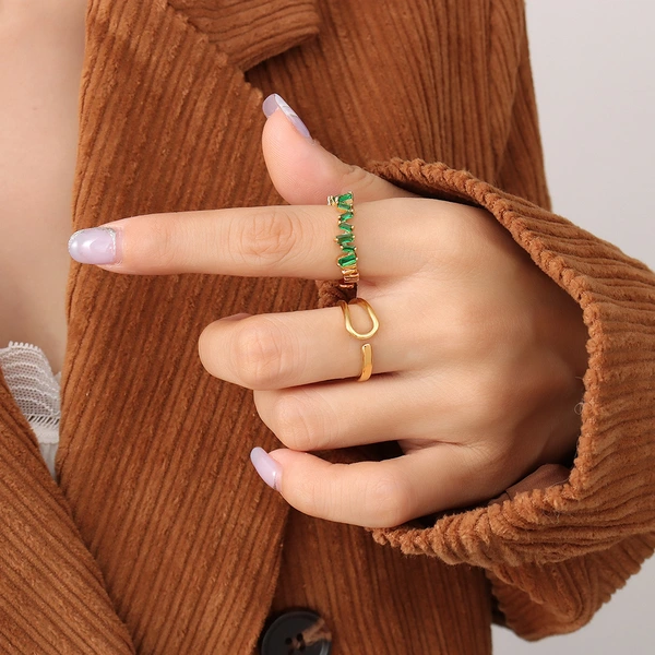 18K PVD Gold Hypoallergenic Women Gold Ring