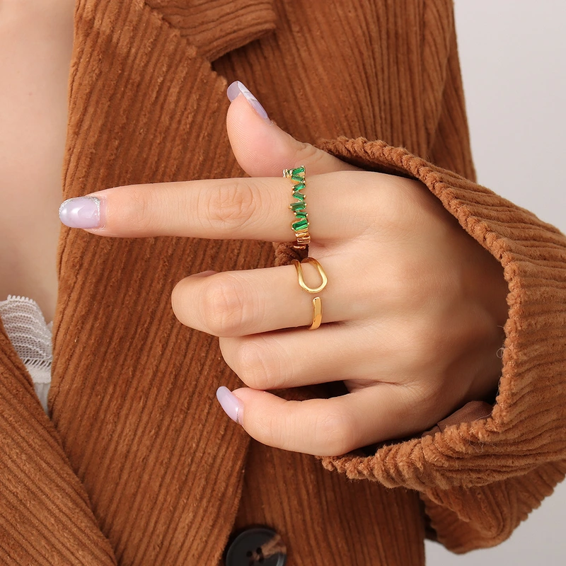 18K PVD Gold Hypoallergenic Women Gold Ring