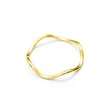 Gold Plated PVD Hypoallergenic Women Ripple Ring