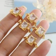 Gold plated Hand Setting Crystal Ring