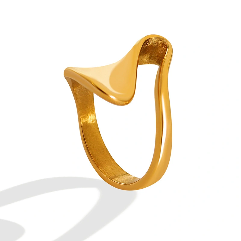 Steel Metal Meacy Gold Ring