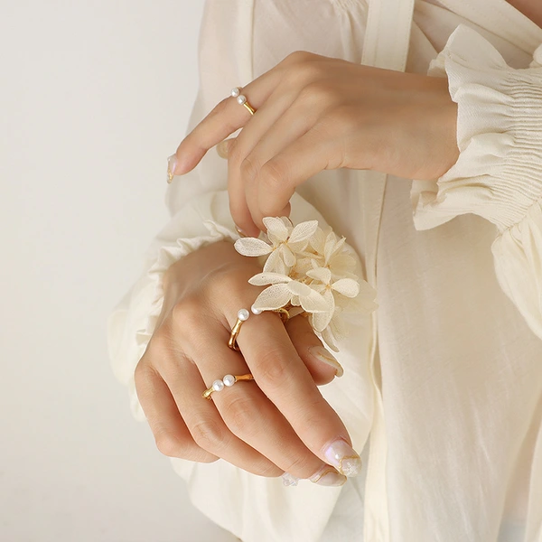 Women Fashion Jewelry Pearl Ring