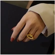 Fashion Gold Kiss Ring