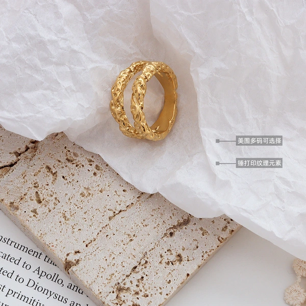 Hammered Crafts Women Texture Ring