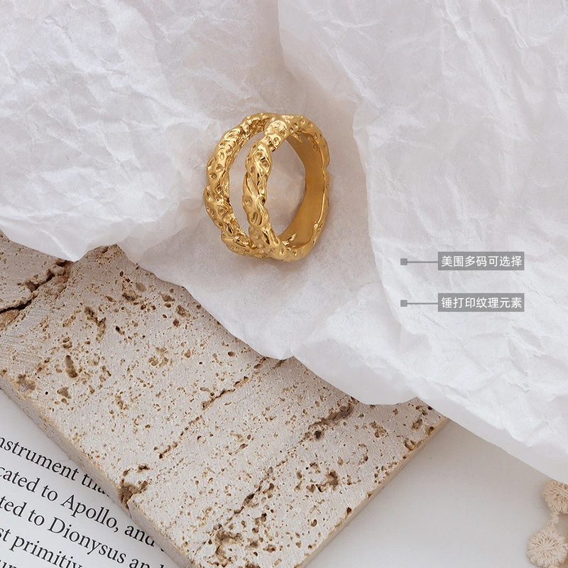 Hammered Crafts Women Texture Ring