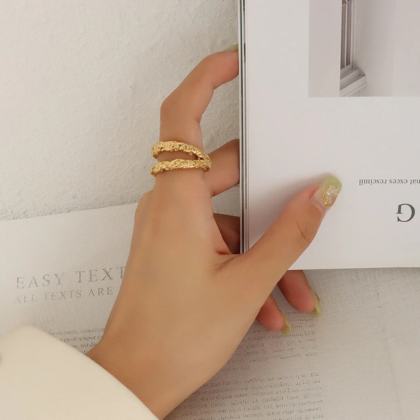 Hammered Crafts Women Texture Ring