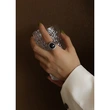 Hollow Design Cat Eye Stone Women Jewelry Ring