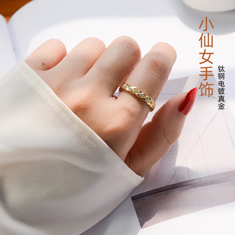 Titanium Jewelry CNC Stone Setting Custom Ring