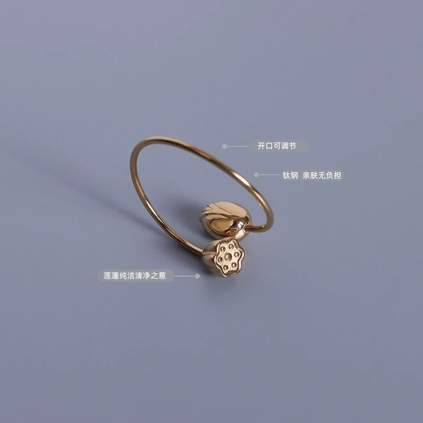 Gold Lotus Seeds Ring