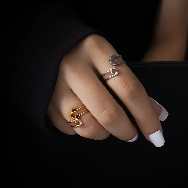 Gold Titanium Pin Ring