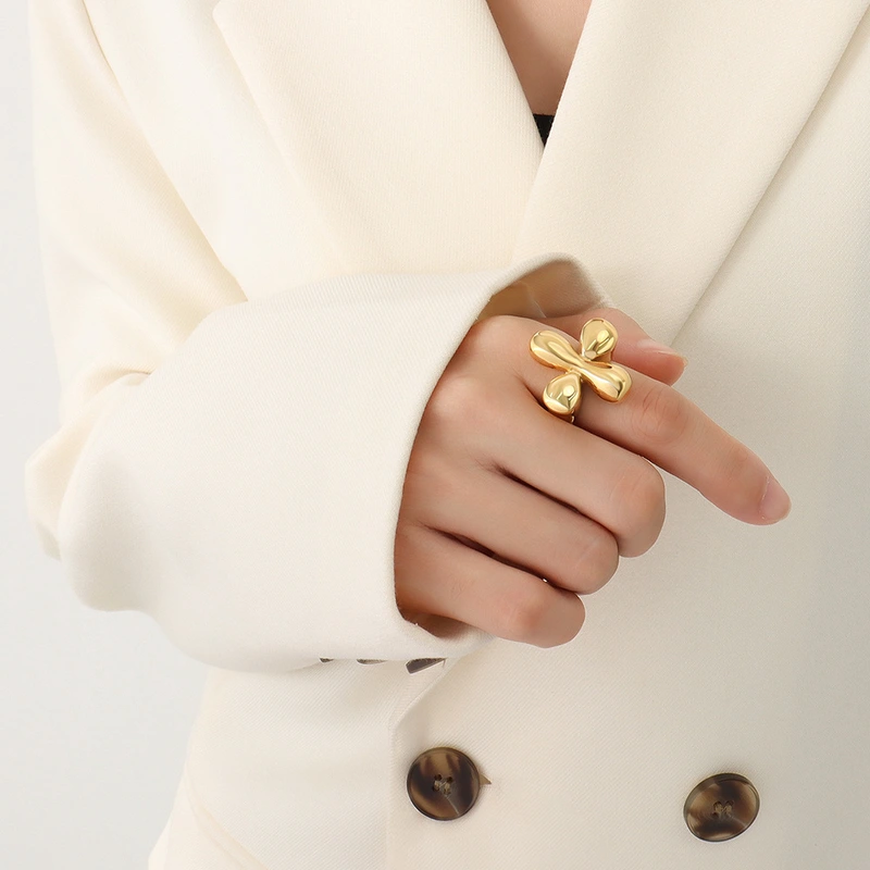 Large Gold Titanium Ring