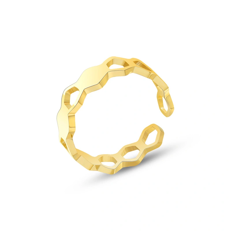 Titanium Gold Open Beatrice Ring