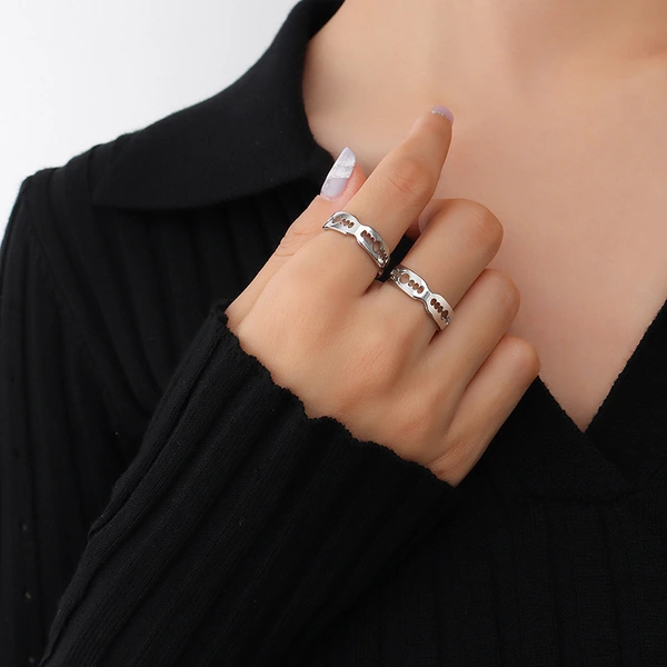 Yellow Gold Plated Titanium Open Ring