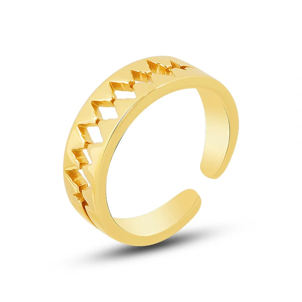 Gold Titanium Open Ring Band