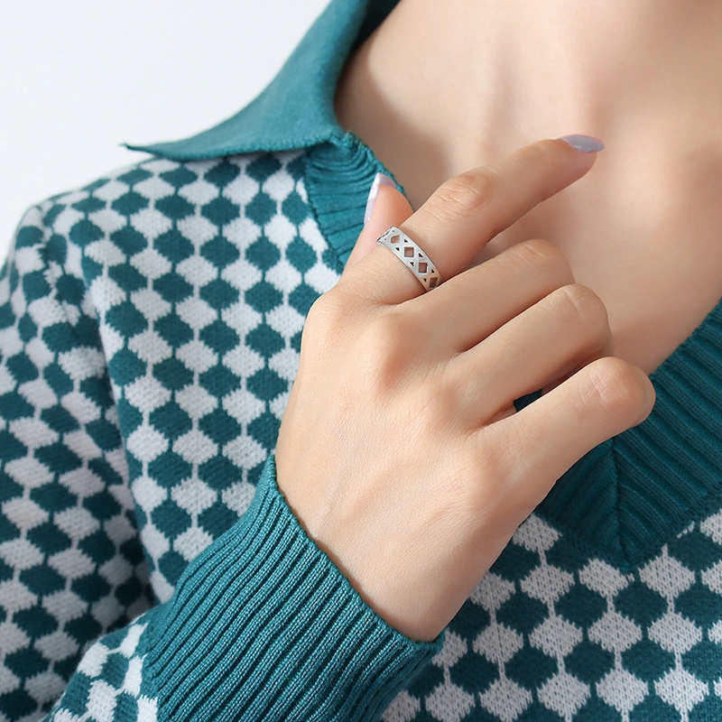 Gold Square Open Ring Band