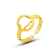 Women Stainless Steel 18k Gold Open Ring