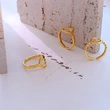 Women Stainless Steel 18k Gold Open Ring