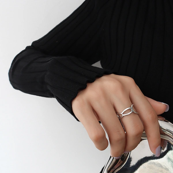 18K Stainless Steel Gold Open Ring