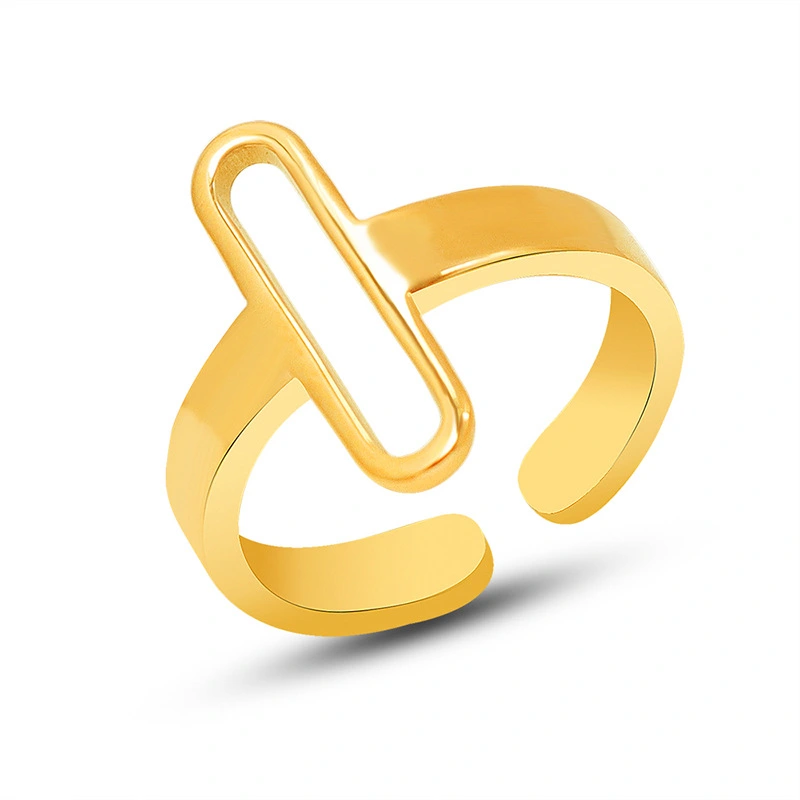 Gold Link Sottile Chain Ring