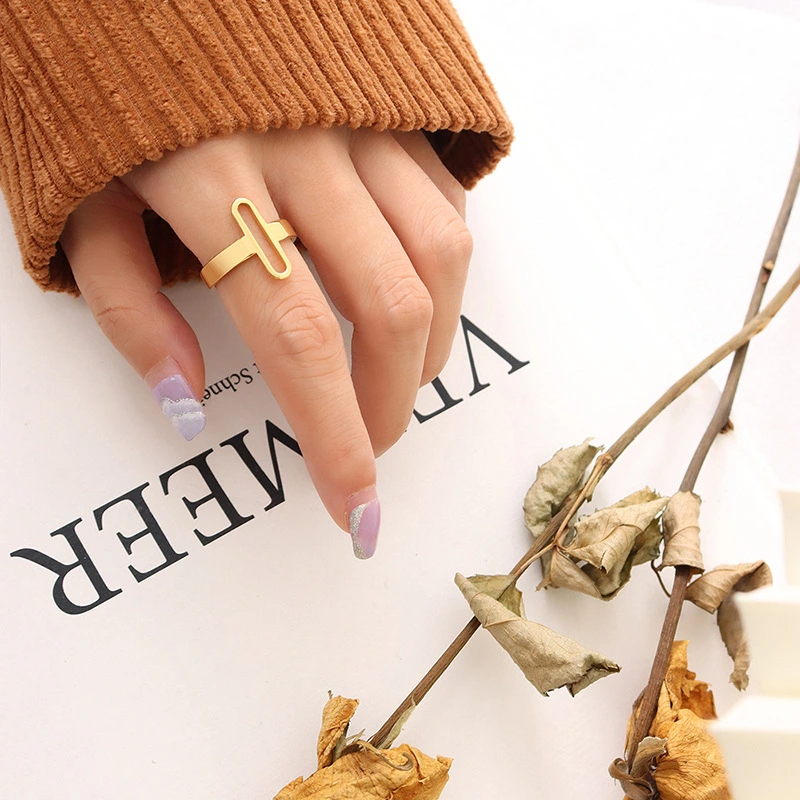 Gold Link Sottile Chain Ring