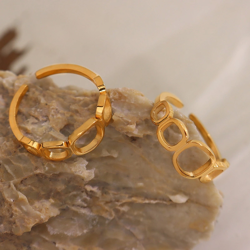 Gold Circle Women Open Ring