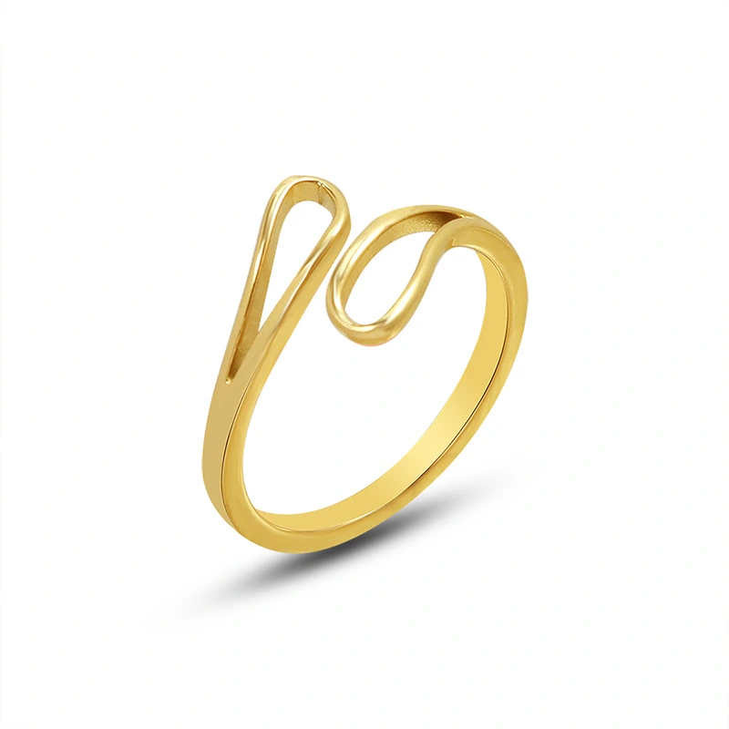 18k Yellow Gold Band Line Ring