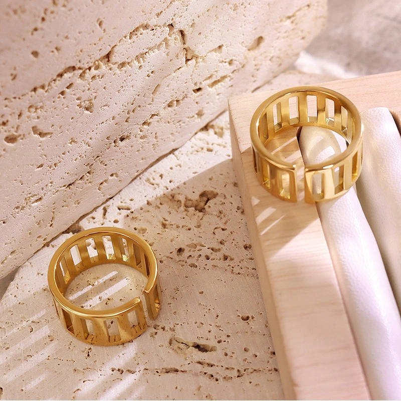 18 yellow K Gold plated Geometric Shape Ring 