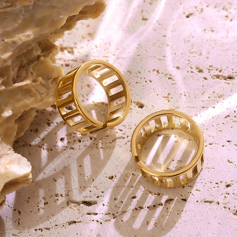 18 yellow K Gold plated Geometric Shape Ring 