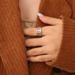 18 yellow K Gold plated Geometric Shape Ring 