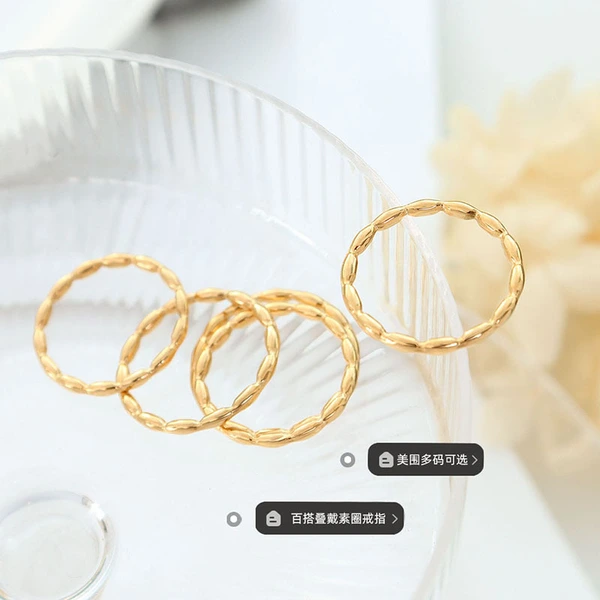 316L stainless steel Rope Band Ring 