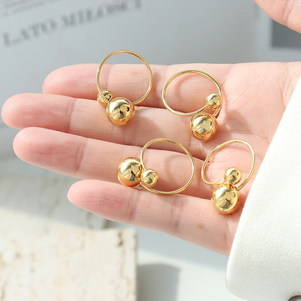 Fashion Jewelry Double Ball Ring