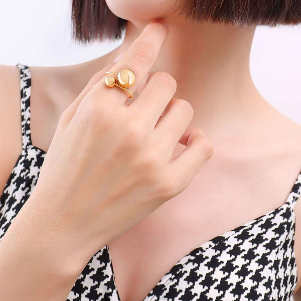 Fashion Jewelry Double Ball Ring