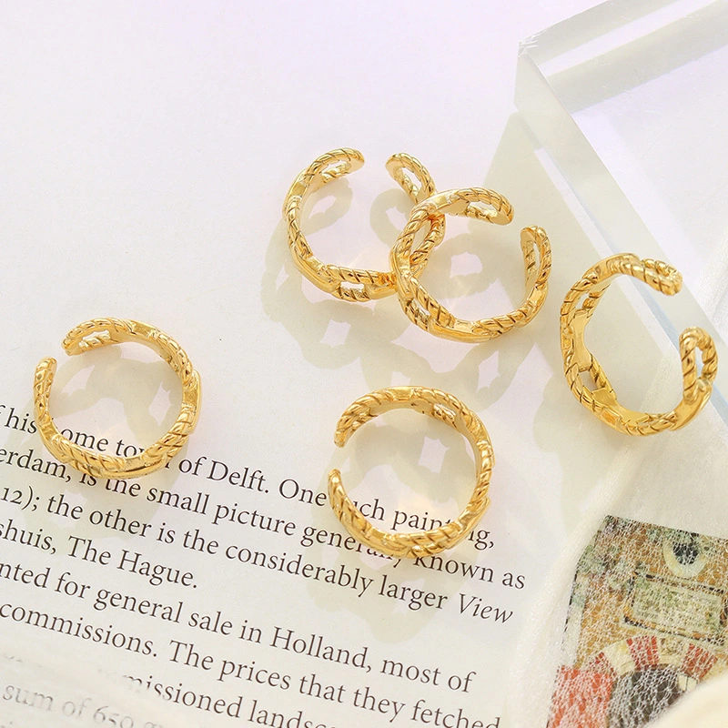 316L Cuban Chain Pattern Ring Band