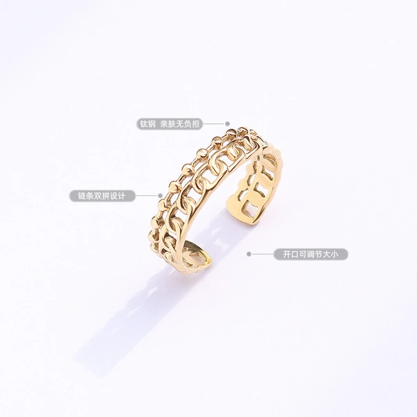 Cuban Ring and Beaded Ring Band for Women Jewelry