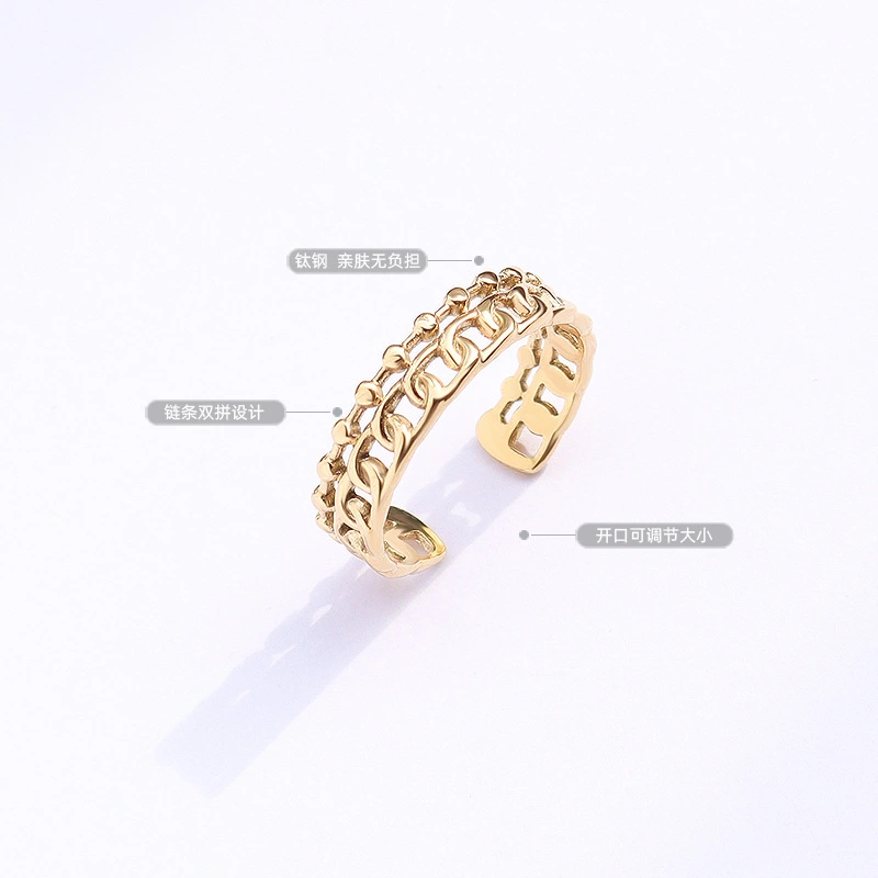 Cuban Ring and Beaded Ring Band for Women Jewelry