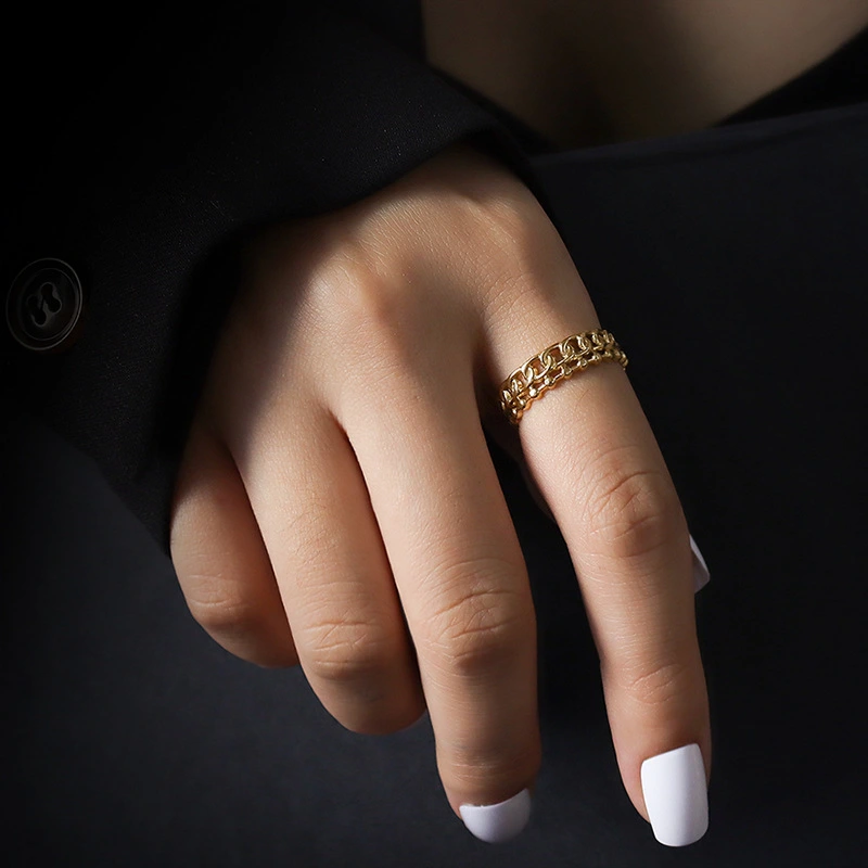 Cuban Ring and Beaded Ring Band for Women Jewelry