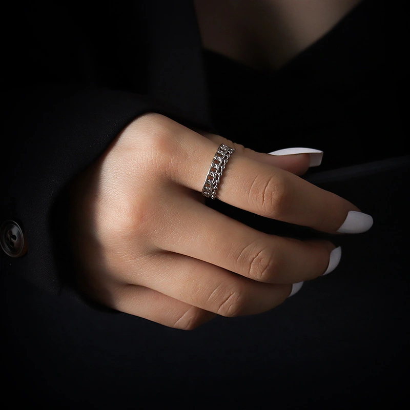 Cuban Ring and Beaded Ring Band for Women Jewelry