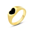 18k yellow gold plating Stainless Steel Heart Ring